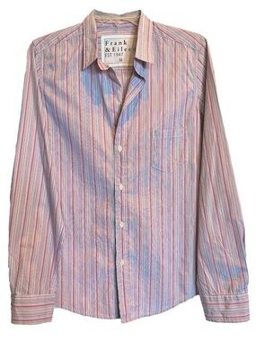 Frank & Eileen Pink and Blue Multi-Stripe Button-Down Shirt
